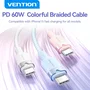 Vention Cable USB 2.0 Tipo-C a Tipo-C 60W 1m Blanco TRDWF